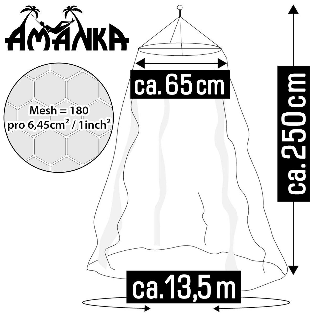 KINDER-MOSKITONETZ mit Sternen 2,5/13,5 m - Weiß, Kunststoff (65/250/1350cm) - Amanka