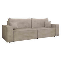 SCHLAFSOFA Karl Cord - Schwarz/Naturfarben, Holz/Kunststoff (245/82/90cm) - MIRJAN24