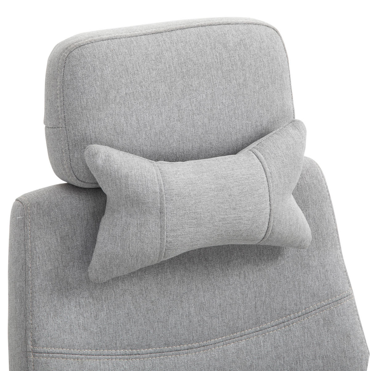 BÜROSTUHL ergonomisch höhenverstellbar Grau mit Fußstütze - Grau, Kunststoff (68/117/62cm) - Meubliv