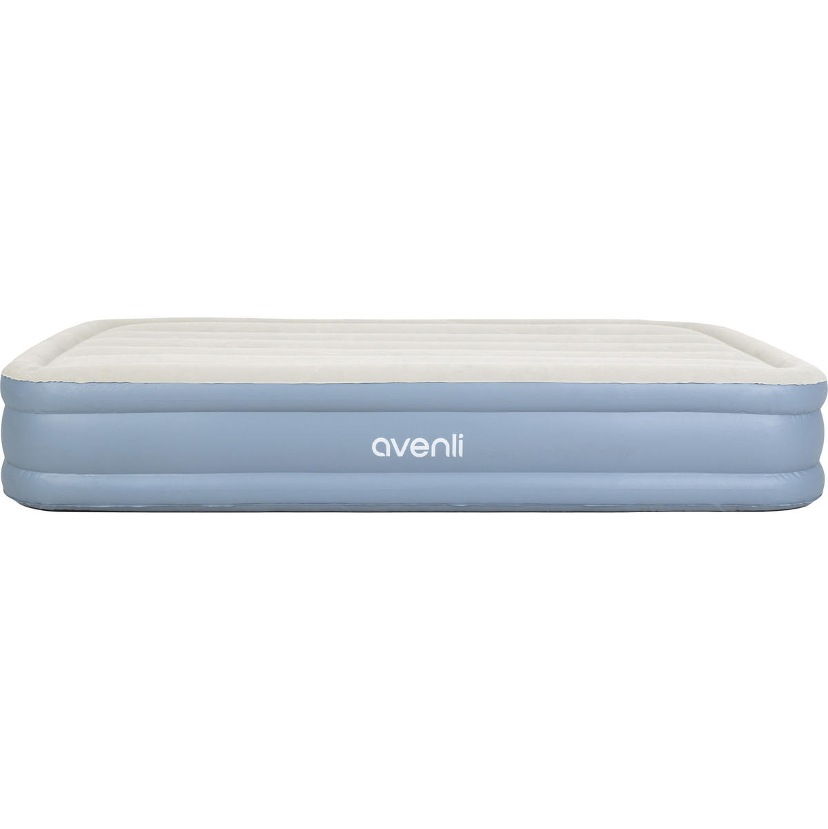 LUFTBETT Luftmatratze selbstaufblasend 191 x 99 x 33 cm mit integrierter Pumpe - Grau/Hellblau, Kunststoff (99/191cm) - Avenli
