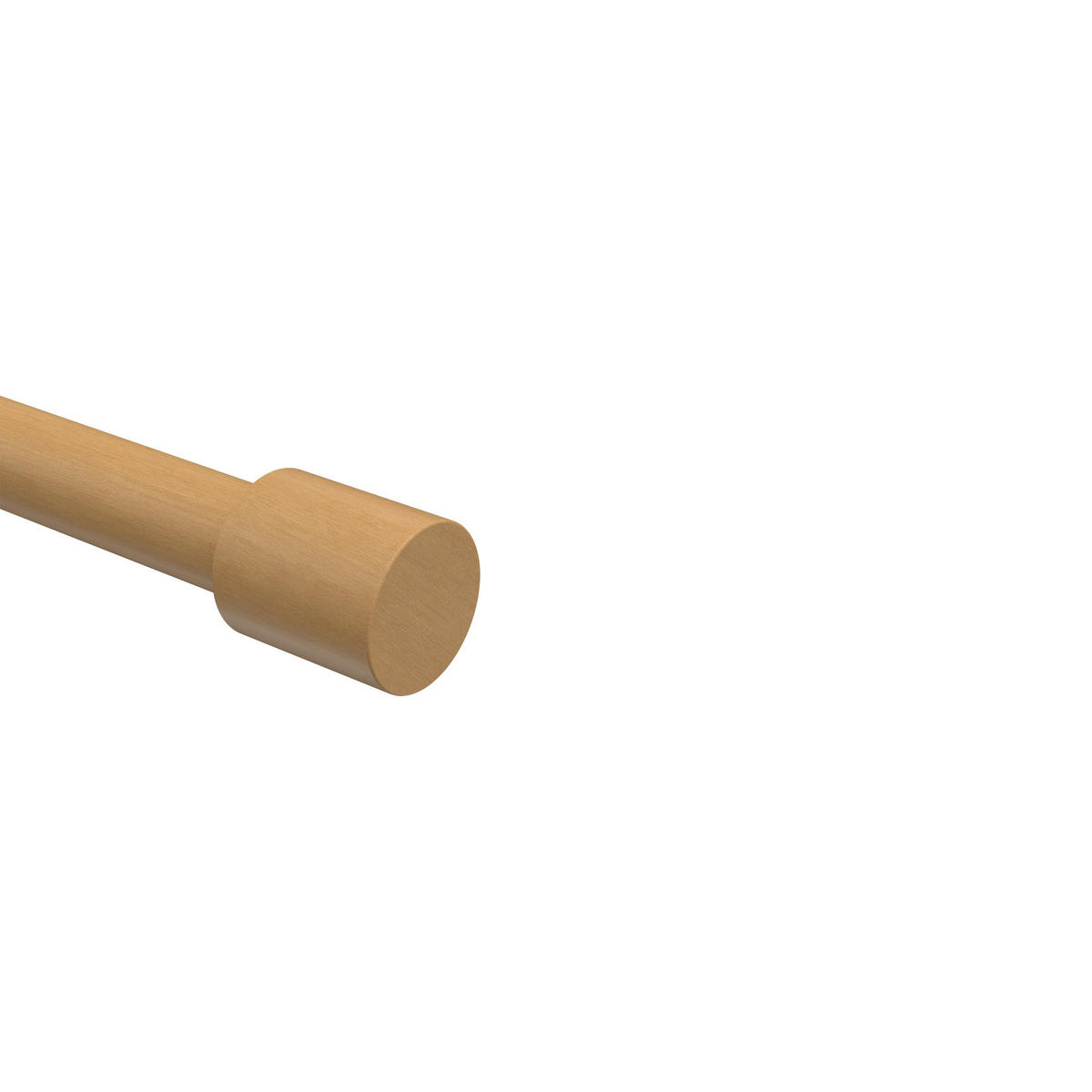 ENDSTÜCKE FÜR GARDINENSTANGEN 20 mm Ø, Feta Buche, Packung 2 Stück - Buchefarben, Holz (3.1/2.7/2.7cm) - INTERDECO