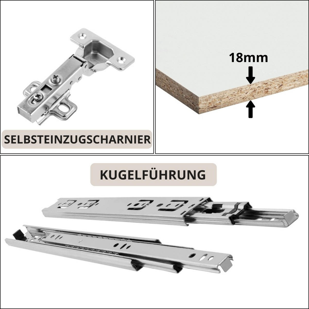 KOMMODE Home mit 4 Schubladen, 100 cm, mit Griffen, eiche Artisan - Schwarz/Eiche Artisan, Holzwerkstoff (80/85/40cm) - Beautysofa