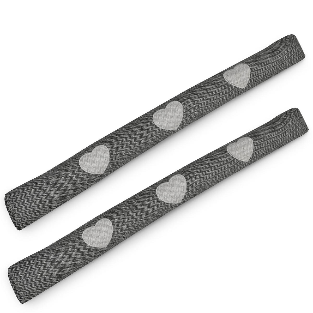 ZUGLUFTSTOPPER Tuuli HR 8x90cm Anthrazit (2ltg) - Anthrazit, Textil (8/90cm) - Beautissu 