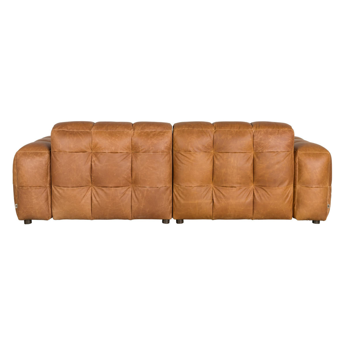 SOFA 3-SITZER Hackman Leder Cognac/ Braun - Cognac/Braun, Leder (264/84/102cm) - Dutchbone
