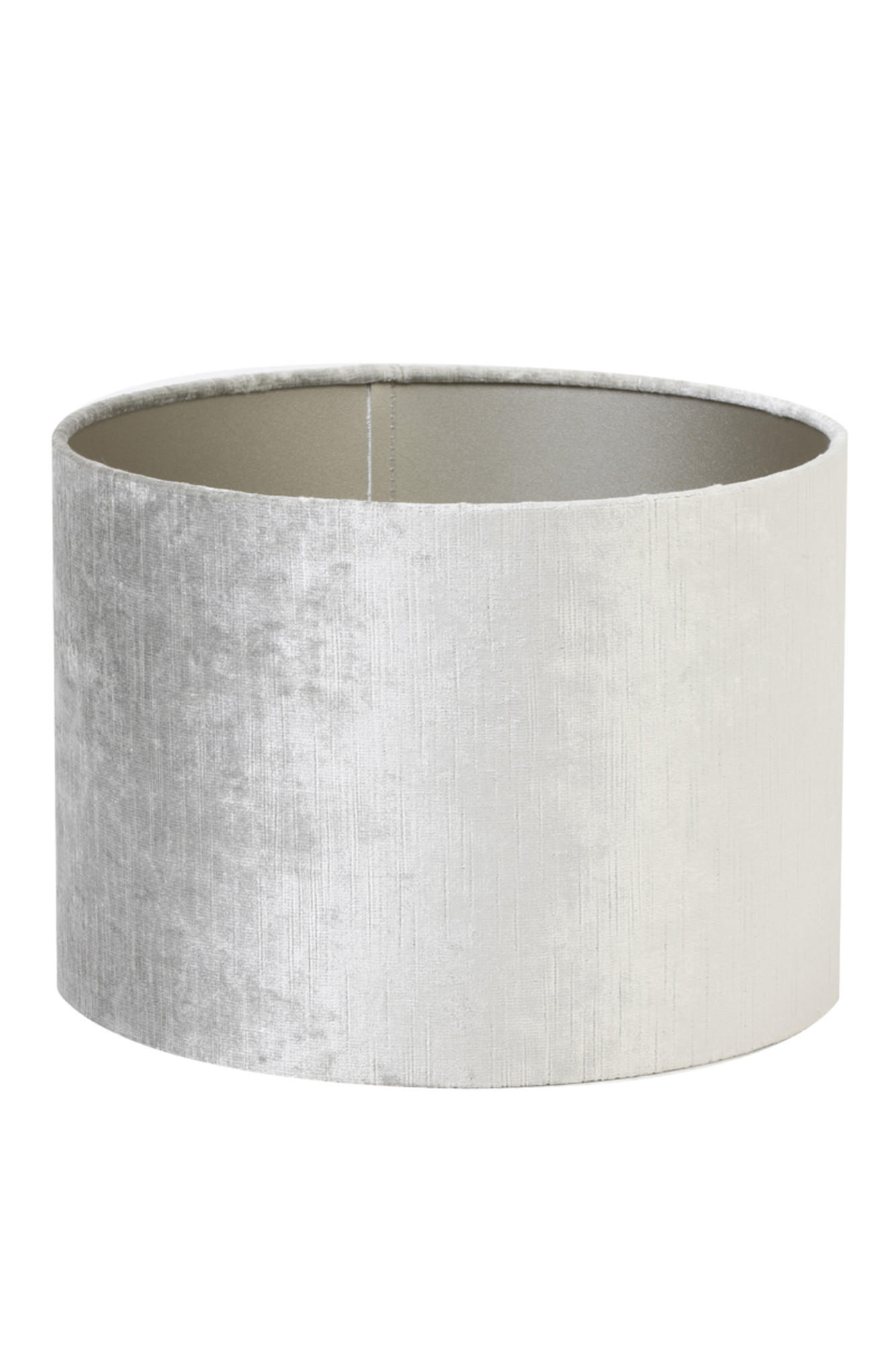 LAMPENSCHIRM Edelstein Silber Ø35/30 cm - Silberfarben, Textil (35/35/30cm) - Light & Living