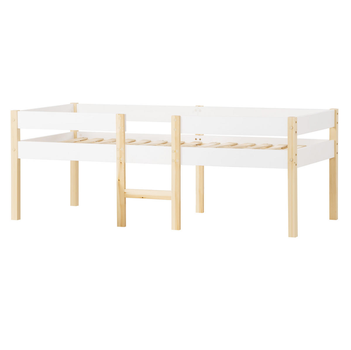 HOCHBETT 90/200 cm Weiß aus Kiefer-Massivholz mit Rausfallschutz - Weiß, Holz (90/200cm) - OKMYHOME