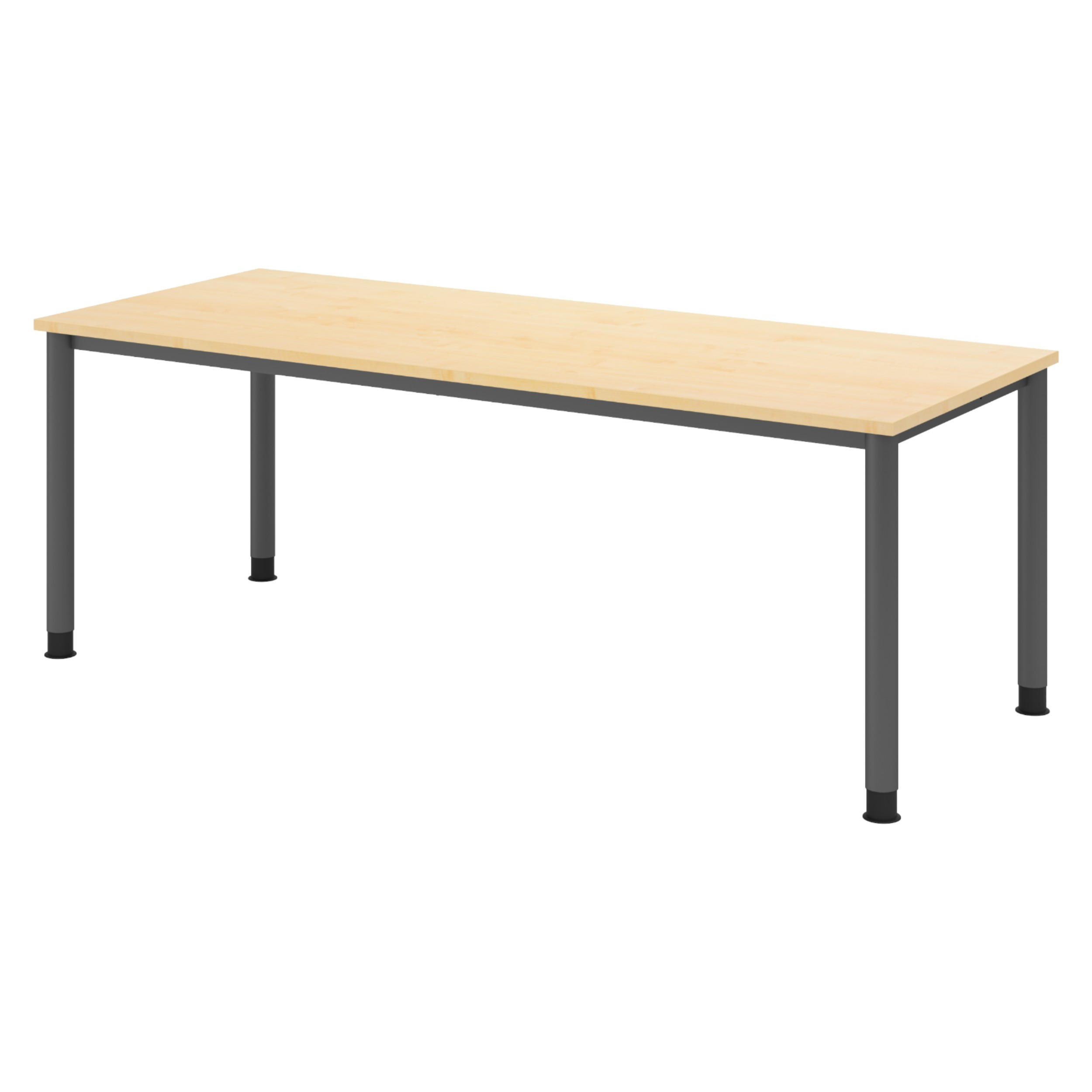 bümö Schreibtisch Ahorn, Graphit 200x74x80 cm
