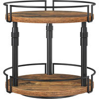 KÜCHENGEWÜRZERHALTER Zwei Lagenhöhen verstellbar - Dunkelbraun, Holz (26/28/26cm) - HOOBRO