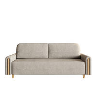 SOFA Beige MODERN Mit Schlaffunktion Und Buche Holz - Beige, Textil (236/93/97cm) - Sepro Meble