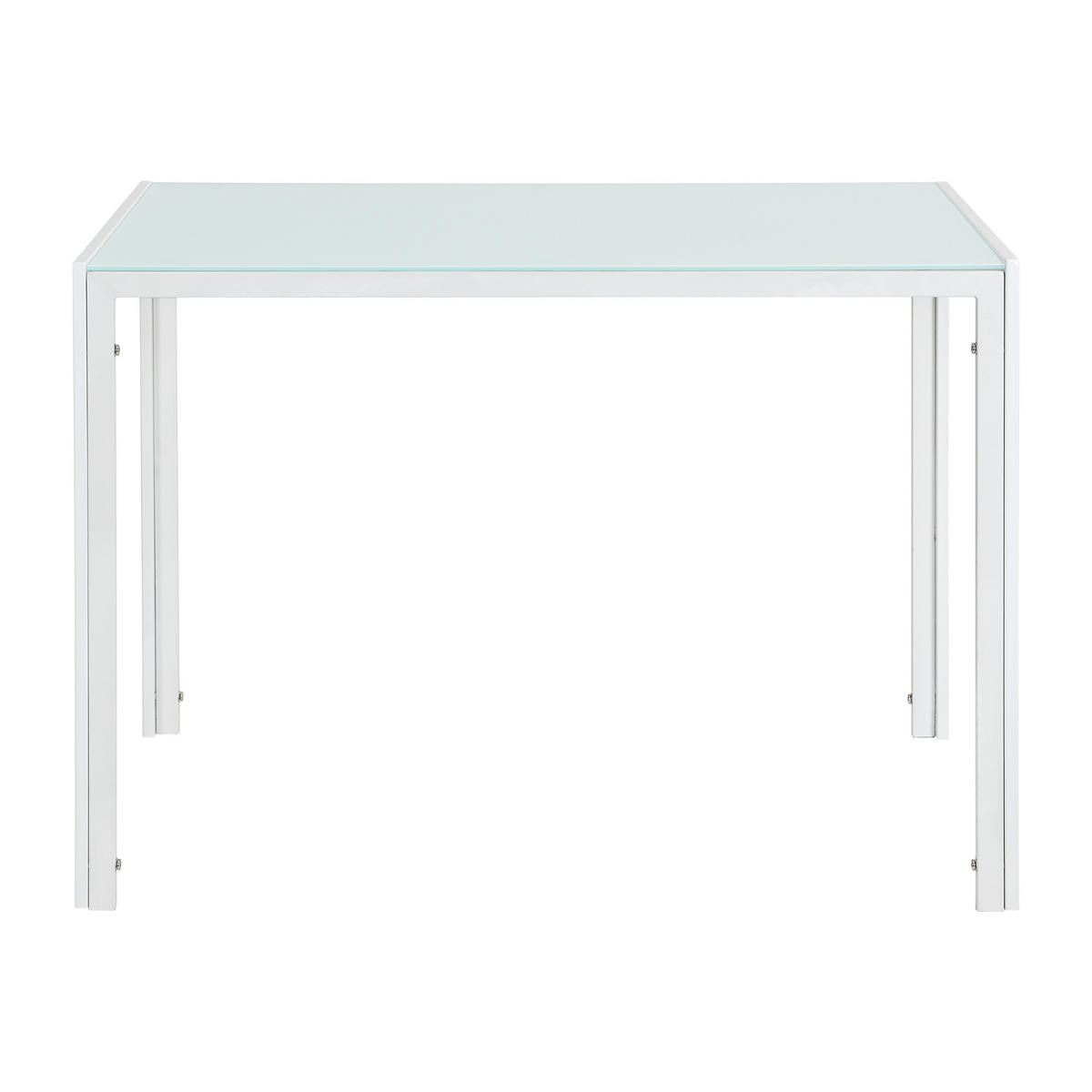 ESSTISCH Enschede - Weiß, Glas/Metall (60/105/75cm) - [en.casa]