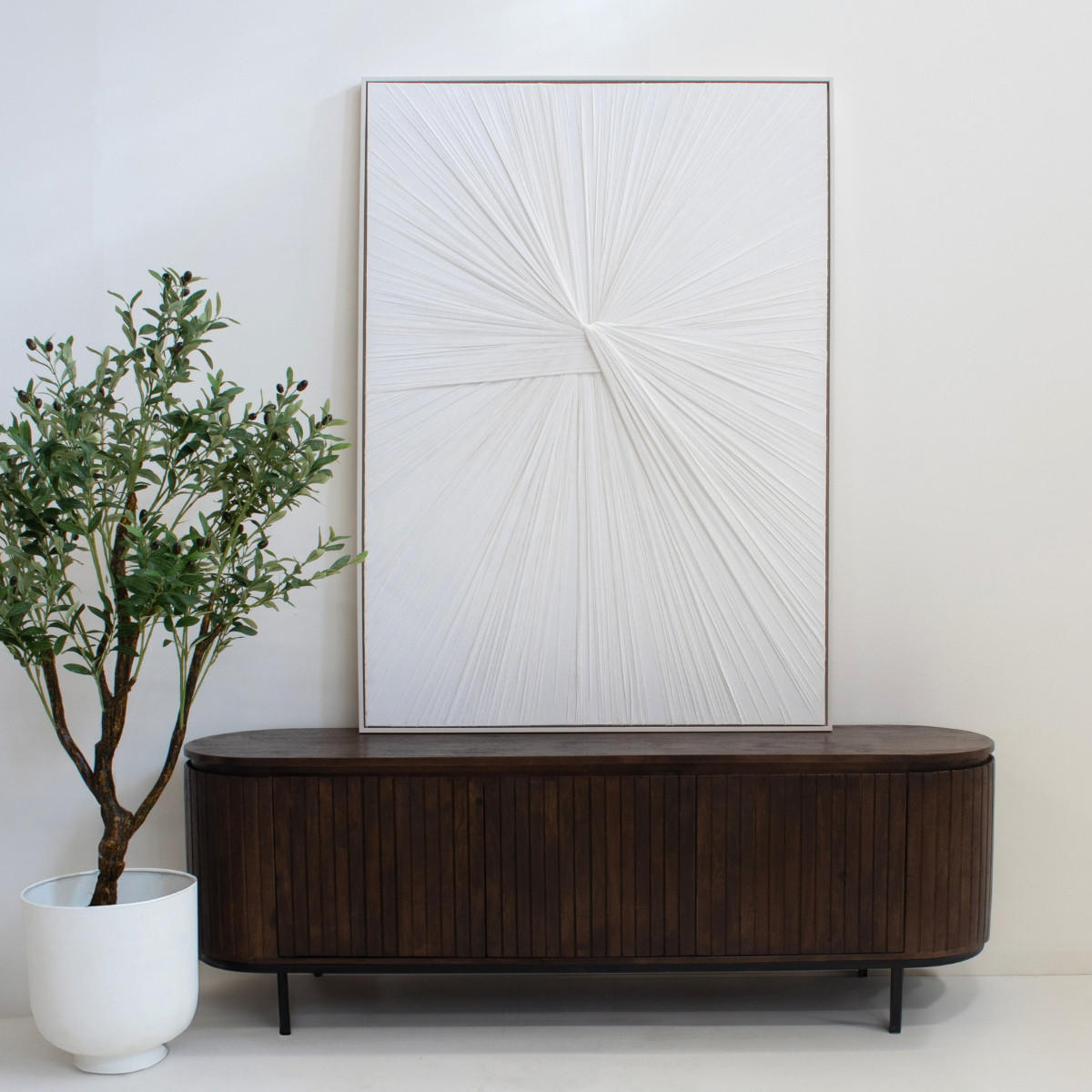 TV-SCHRANK aus Mangoholz 170x45x57cm, dunkelbraun - Dunkelbraun, Holz (170/57/45cm) - Giga Meubel