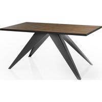 ESSTISCH Vance rechteckig ausziehbar, Lefkas Eiche 140-240/80/76 cm - Alteiche/Schwarz, Holzwerkstoff/Metall (80/240/76cm) - WFL GROUP