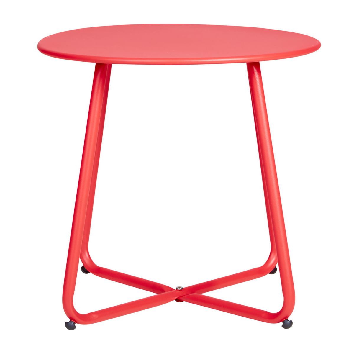 BEISTELLTISCH rund Metall Rot - Rot, Metall (45/44/45cm) - Homestyle4u