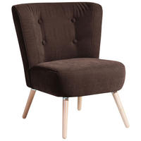 SESSEL Kassi Bezug Veloursstoff Buche natur / braun - Braun, Kunststoff (69/80/68cm) - 58aufmkessel
