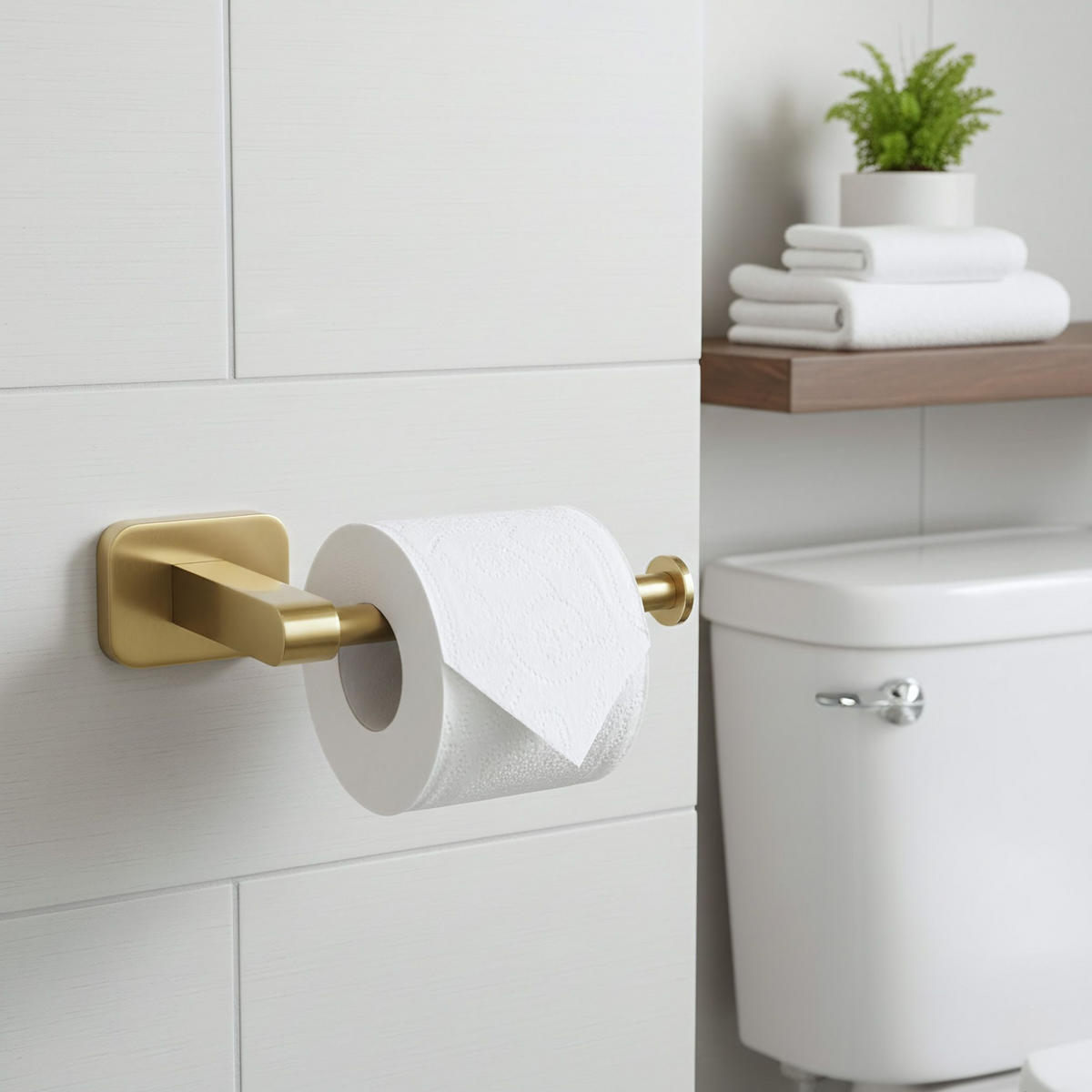 HALTER Für Toilettenpapier Rea 5909 Nico Brush Gold - Goldfarben, Metall (7/4/18cm) - REA