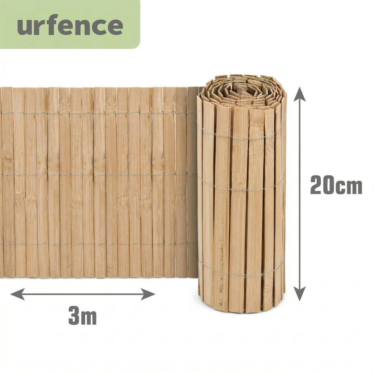 BEETEINFASSUNG Bambus, 20/300 cm, braun - Braun, Holz (0.9/20/300cm) - urfence