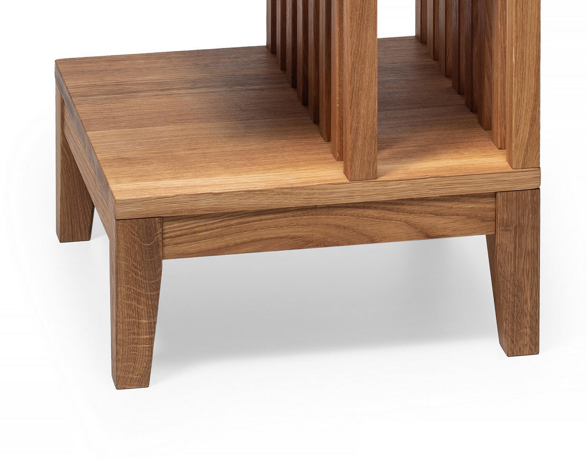 NACHTTISCH Celine, Eiche, 37,5/37,5/65 cm - Beige, Holz (37.5/65/37.5cm) - WOODEK
