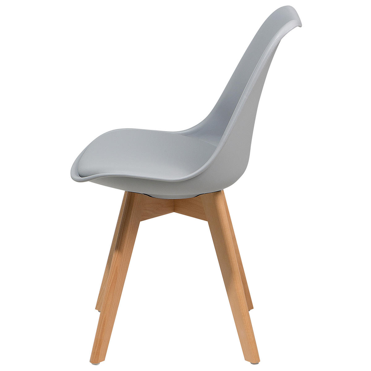 ARBEITSHOCKER 2er-Set Kunststoff Grau Dakota II - Grau, Holz/Kunststoff (47/84/43cm) - Beliani