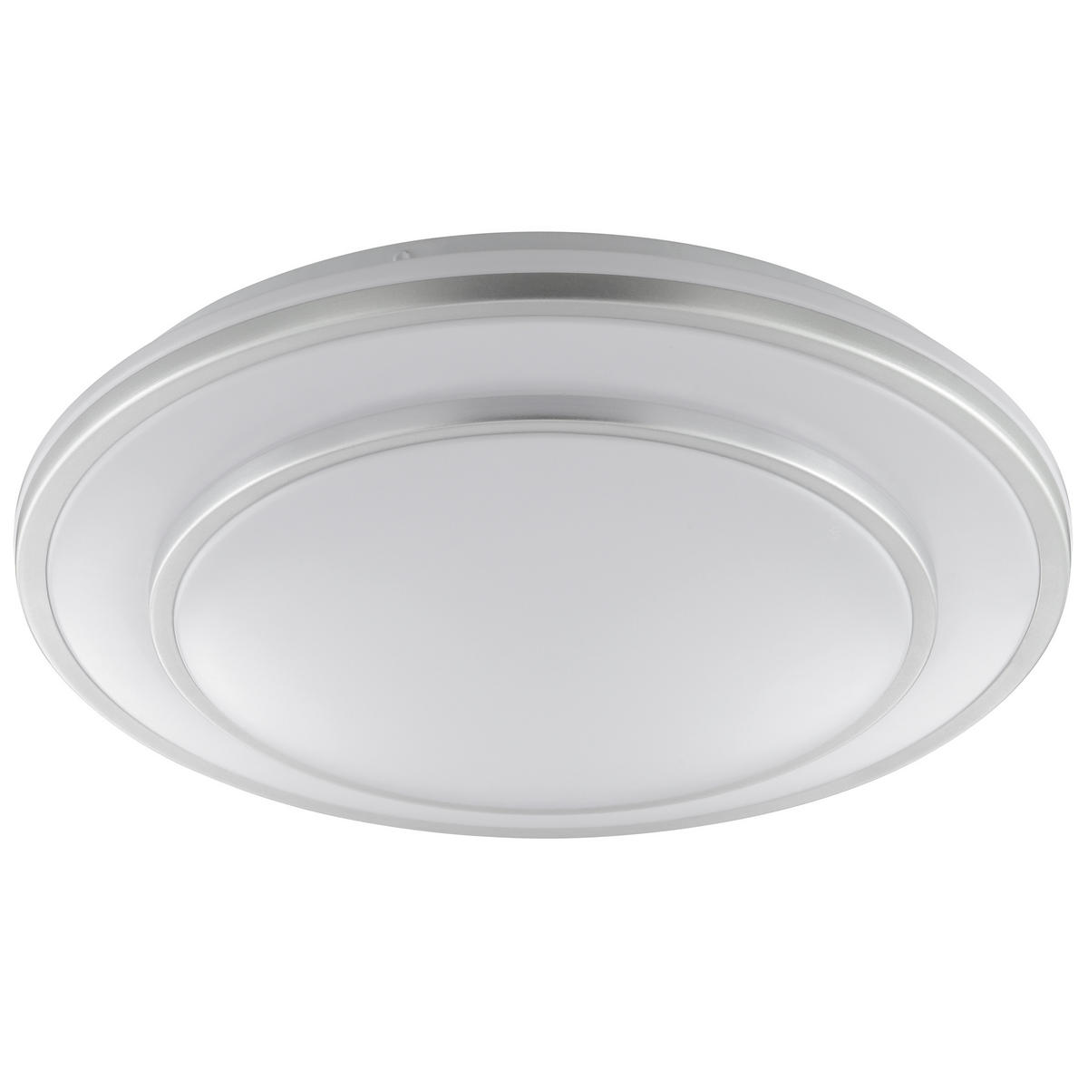 LED DECKENLEUCHTE Luciano Aluminium/Weiß 39/39/7,8 cm - Multicolor, Metall (39/39/7.8cm) - Brilliant