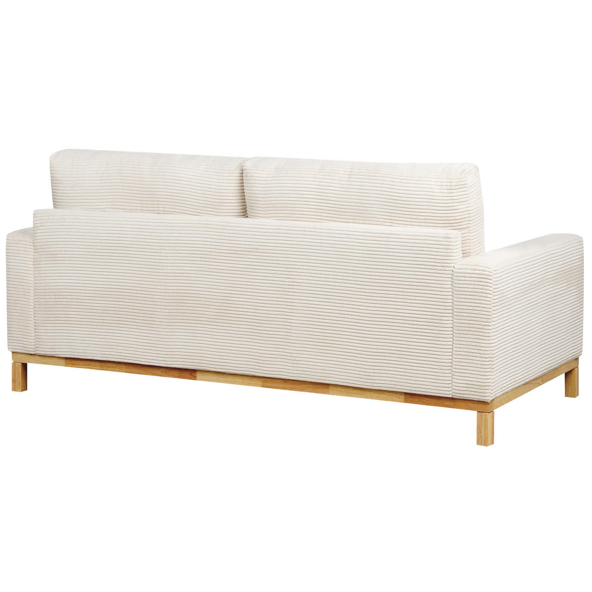 2-SITZER-SOFA Cord hellbeige/hellbraun Siggard - Hellbraun/Beige, Textil (184/84/92cm) - Beliani