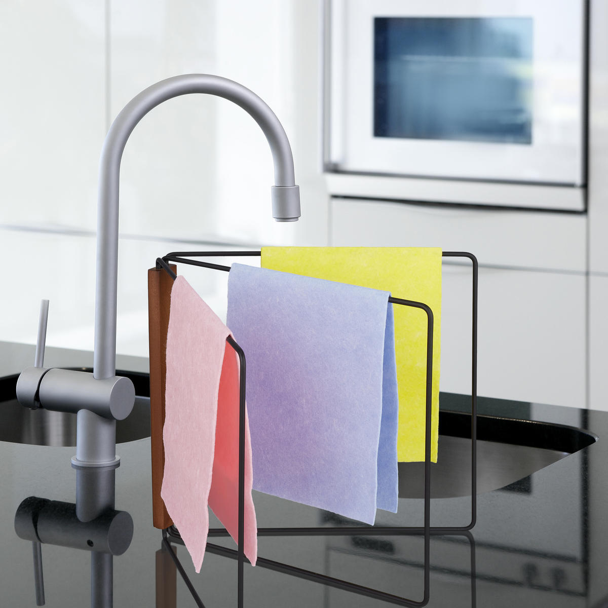 SPÜLTUCHHALTER - Multicolor, Metall (36/25/27cm) - Relaxdays