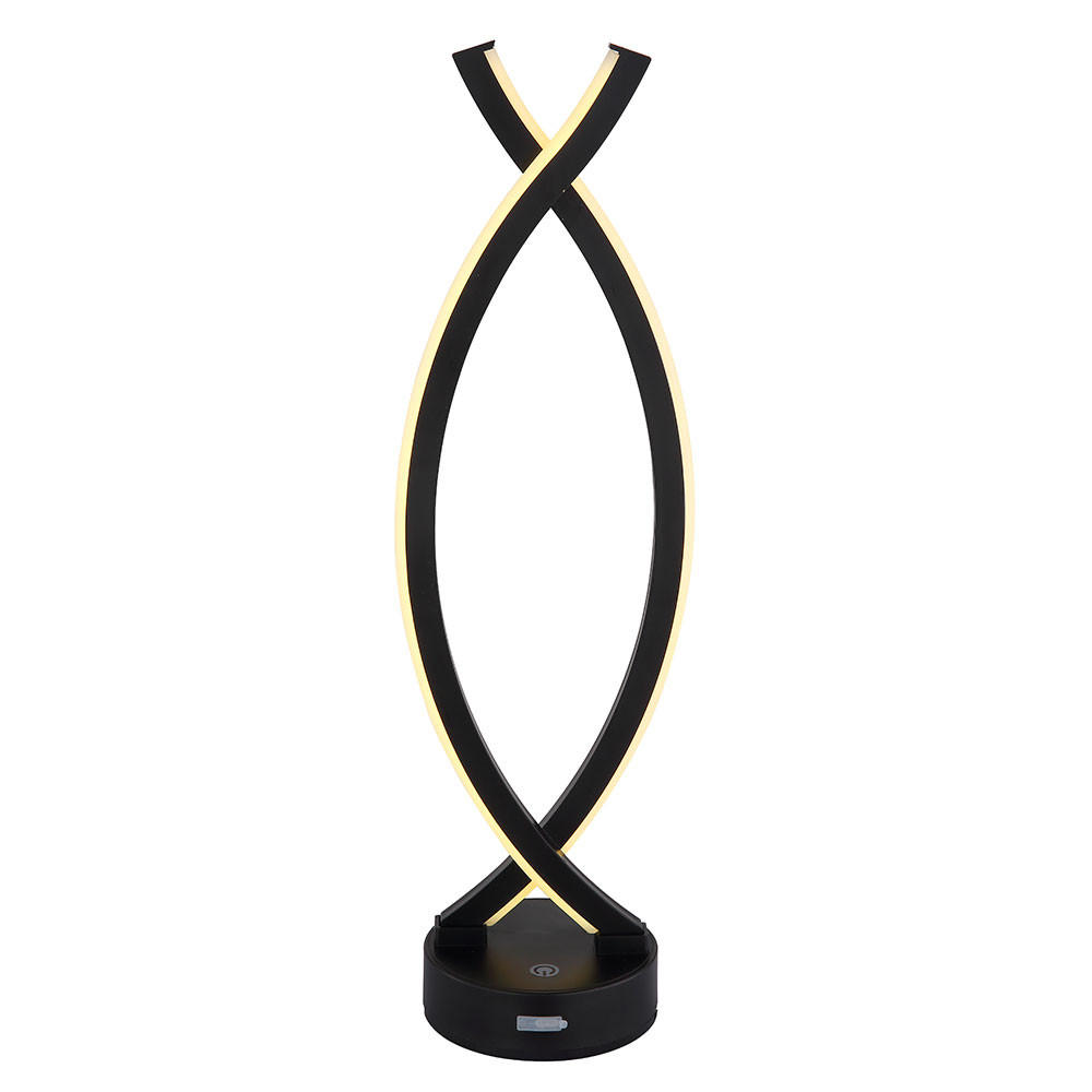 LED TISCHLEUCHTE HELA Schwarz - Schwarz, Kunststoff (12.5/10/41cm) - Globo Lighting