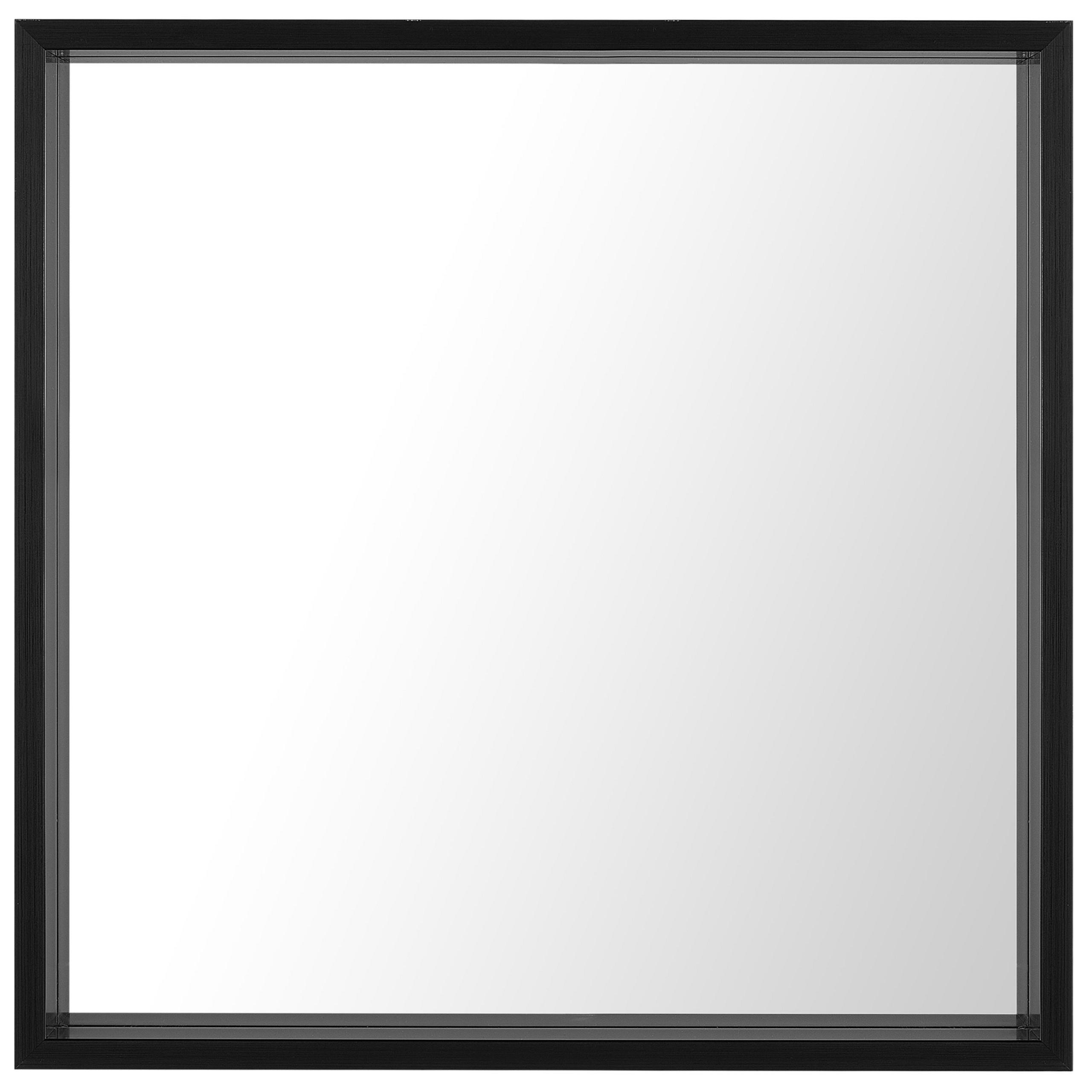 WANDSPIEGEL schwarz quadratisch 50/50 cm Brignoles - Schwarz, Kunststoff (50/50/4cm) - Beliani