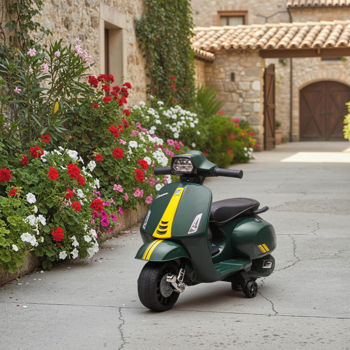 ELEKTRO-MOTORRAD DE-13165 Stützräder Dunkelgrün - Grün, Kunststoff (71/37/52cm) - ComfortXL