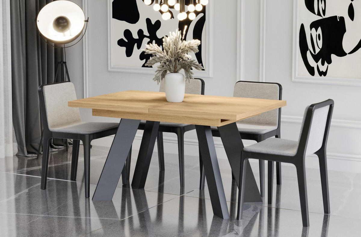 ESSTISCH Como ausziehbar bis 210 cm - Eichefarben, Holzwerkstoff (130/80/76cm) - Endo-Moebel