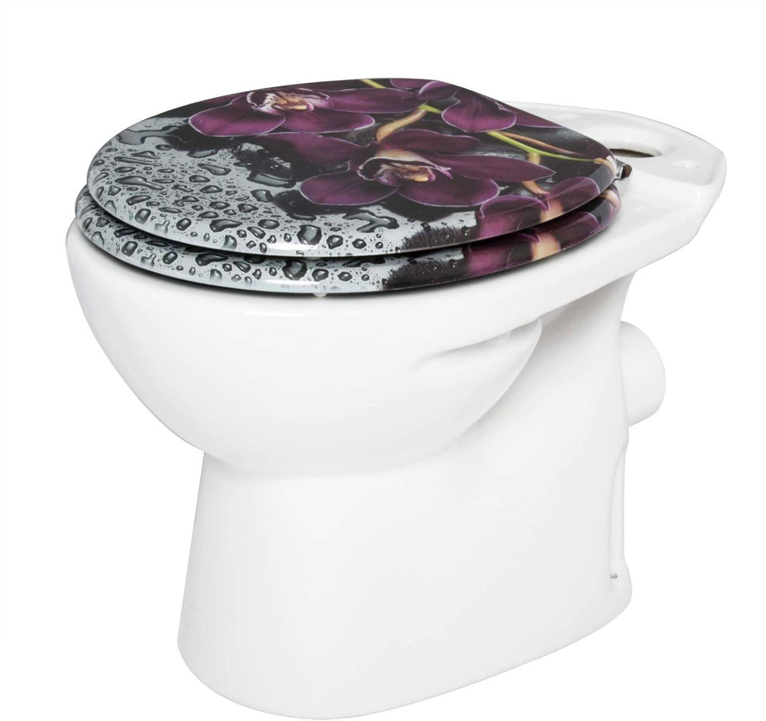 WC SITZ Toilettensitz mit Absenkautomatik, Antibakteriell - Rot, Holzwerkstoff (37/2.51/43cm) - Woltu
