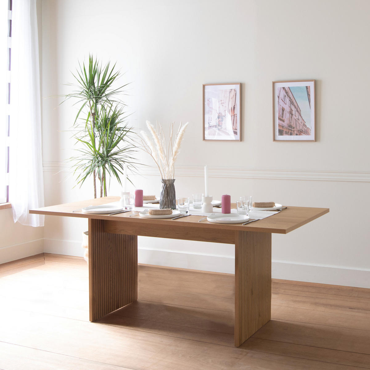 TISCH Alma 180/90/75 cm - Braun, Holzwerkstoff (180/90/75cm) - Happy Garden