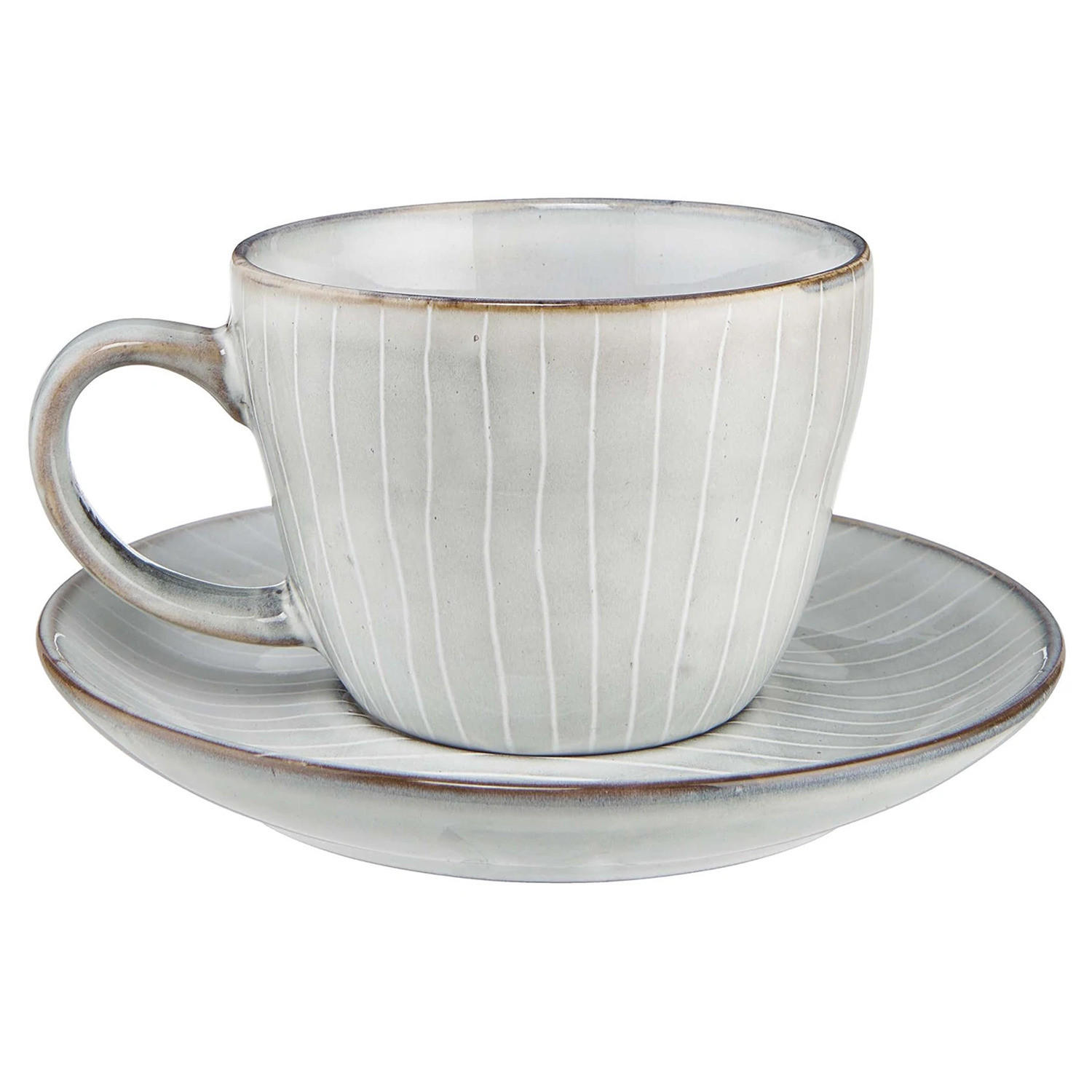 KAFFEETASSE (4er Set) Henley - Grau, Keramik (0.27L) - Butlers