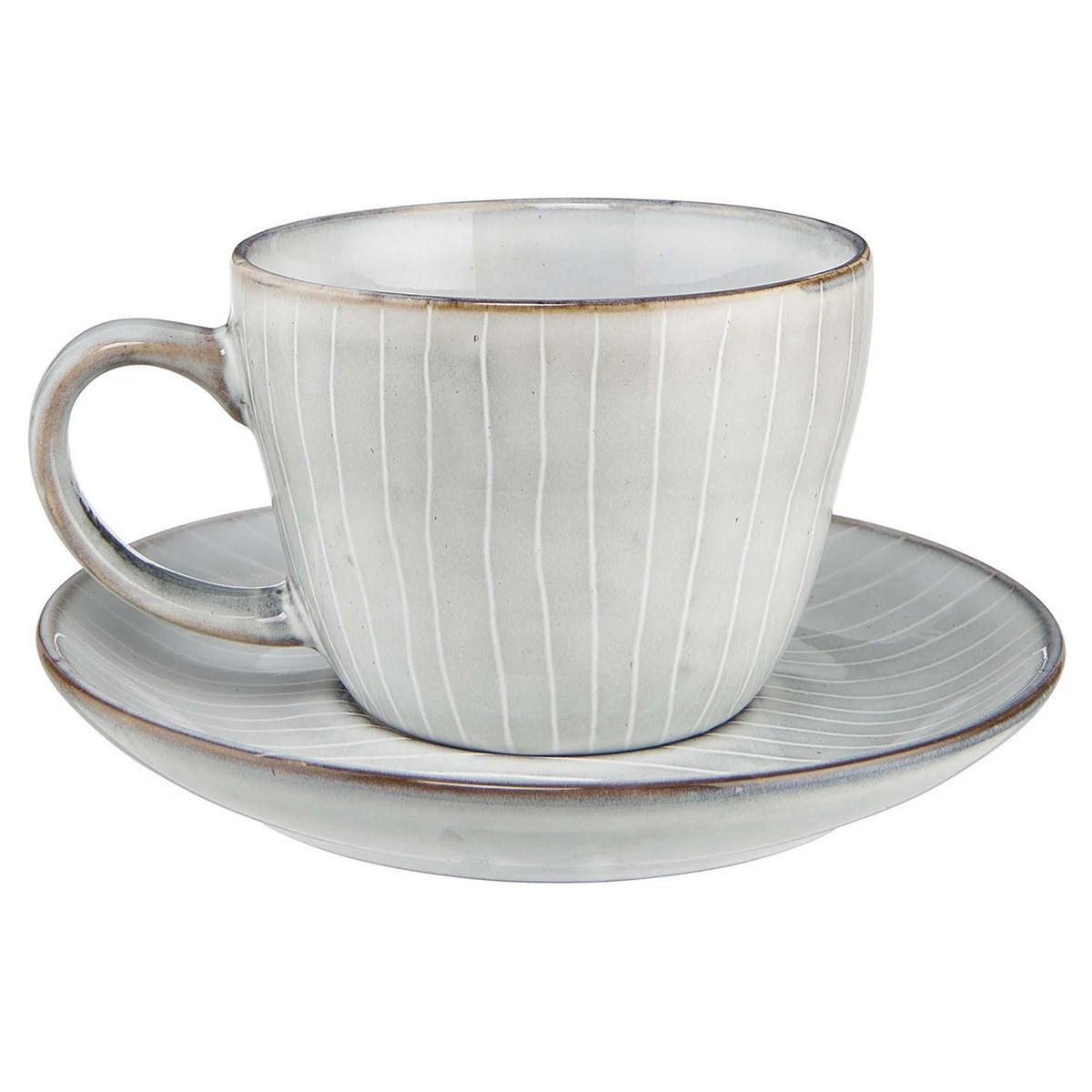 KAFFEETASSE (4er Set) Henley - Grau, Keramik (0.27L) - Butlers