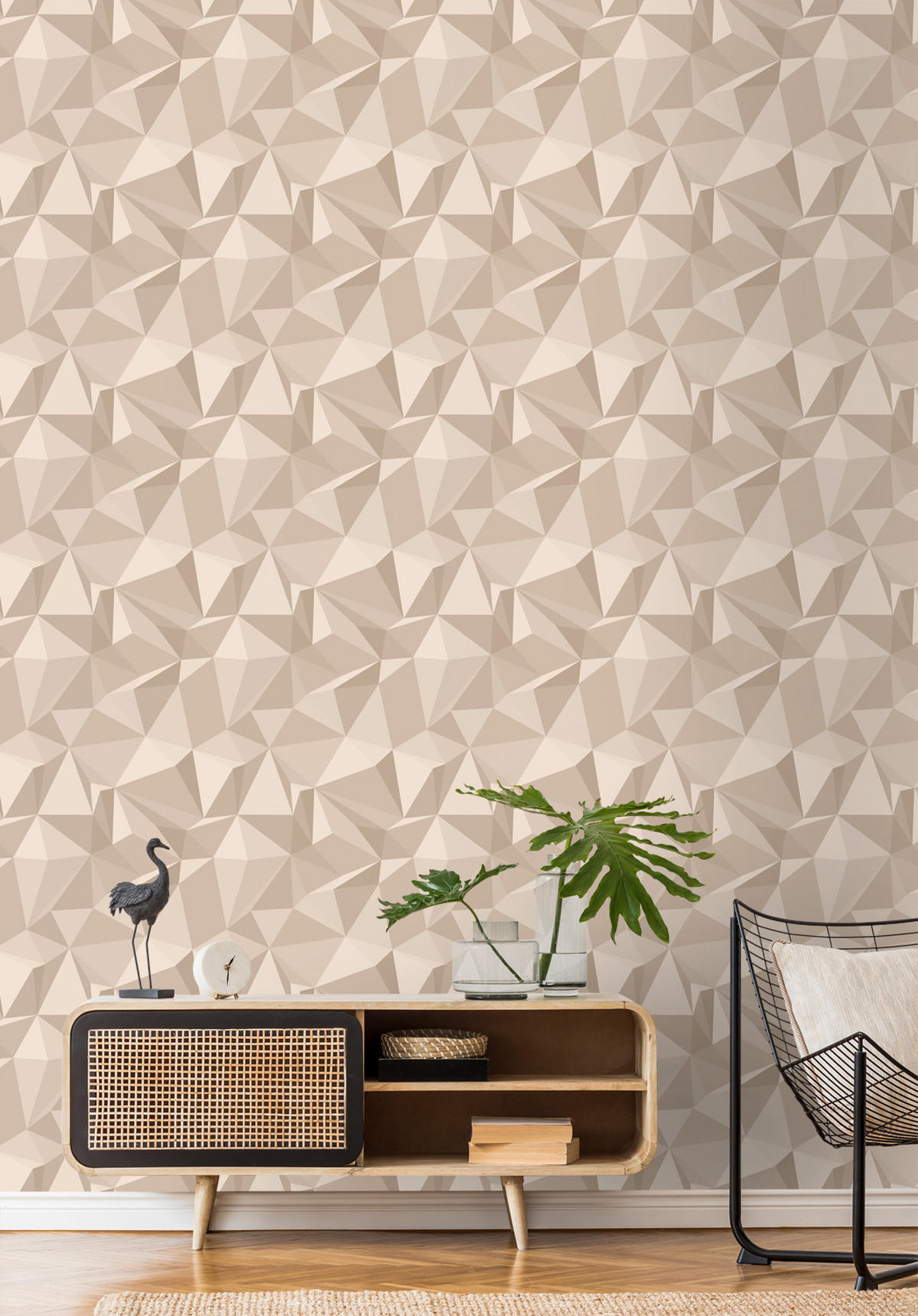 TAPETE 3D-Muster 50 x 900 cm - Beige, Papier (50/900cm) - Sanders & Sanders