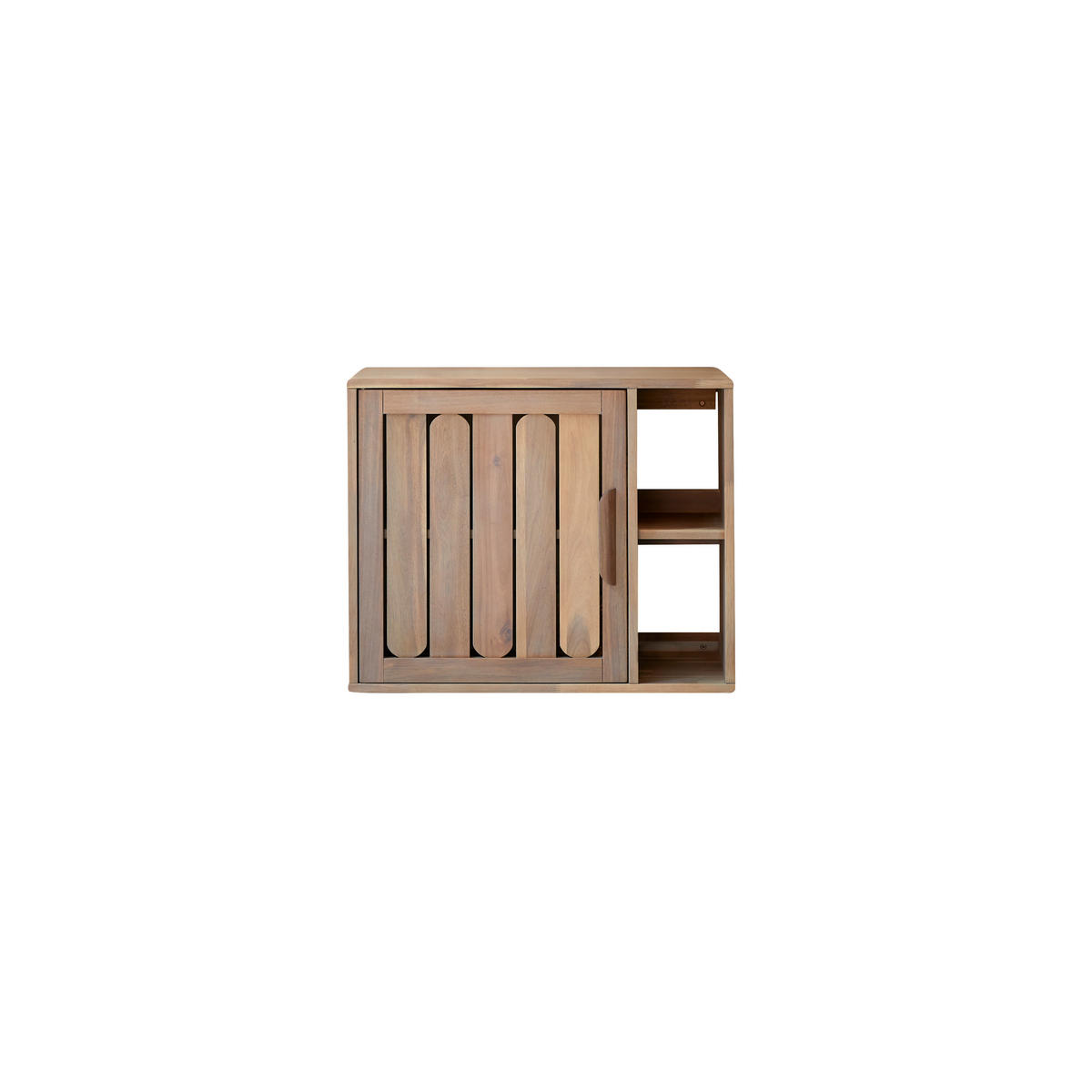 BADEZIMMERMÖBEL Lila Natur aus Akazie - Naturfarben, Holz (80/65/40cm) - Tikamoon