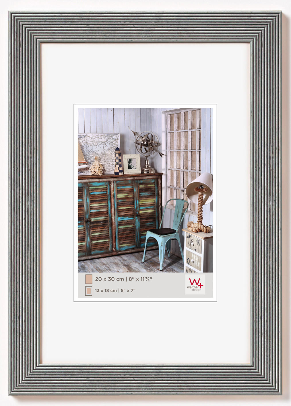 BILDERRAHMEN Grado Holzr. 40x50 cm, SILBER - Silberfarben, Holzwerkstoff (44.4/54.5/1.3cm) - walther design