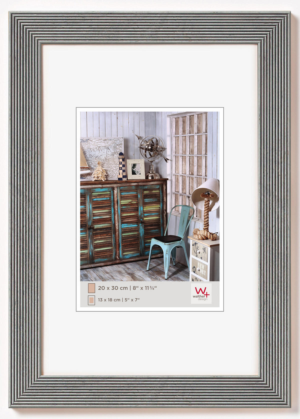 BILDERRAHMEN Grado Holzr. 40x50 cm, SILBER - Silberfarben, Holzwerkstoff (44.4/54.5/1.3cm) - walther design