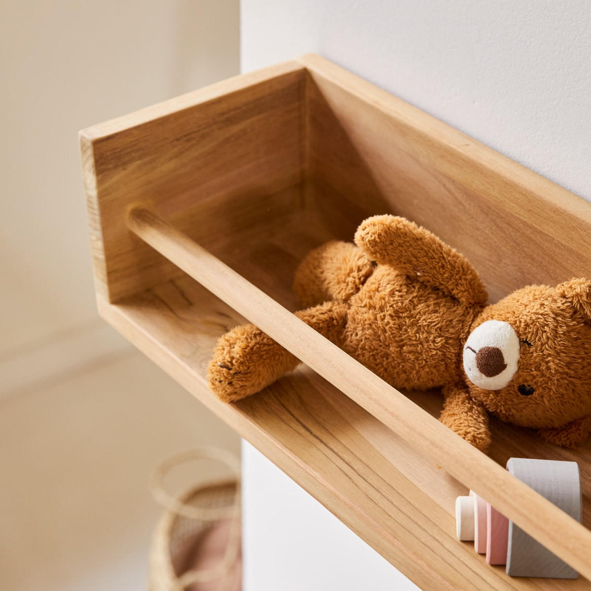 KINDER-REGAL Ugo Natur aus Teak - Naturfarben, Holz (100/15/20cm) - Tikamoon