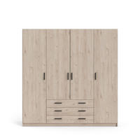 KLEIDERSCHRANK Hickory-Dekor - Braun, Holzwerkstoff (196/201/50cm) - ebuy24