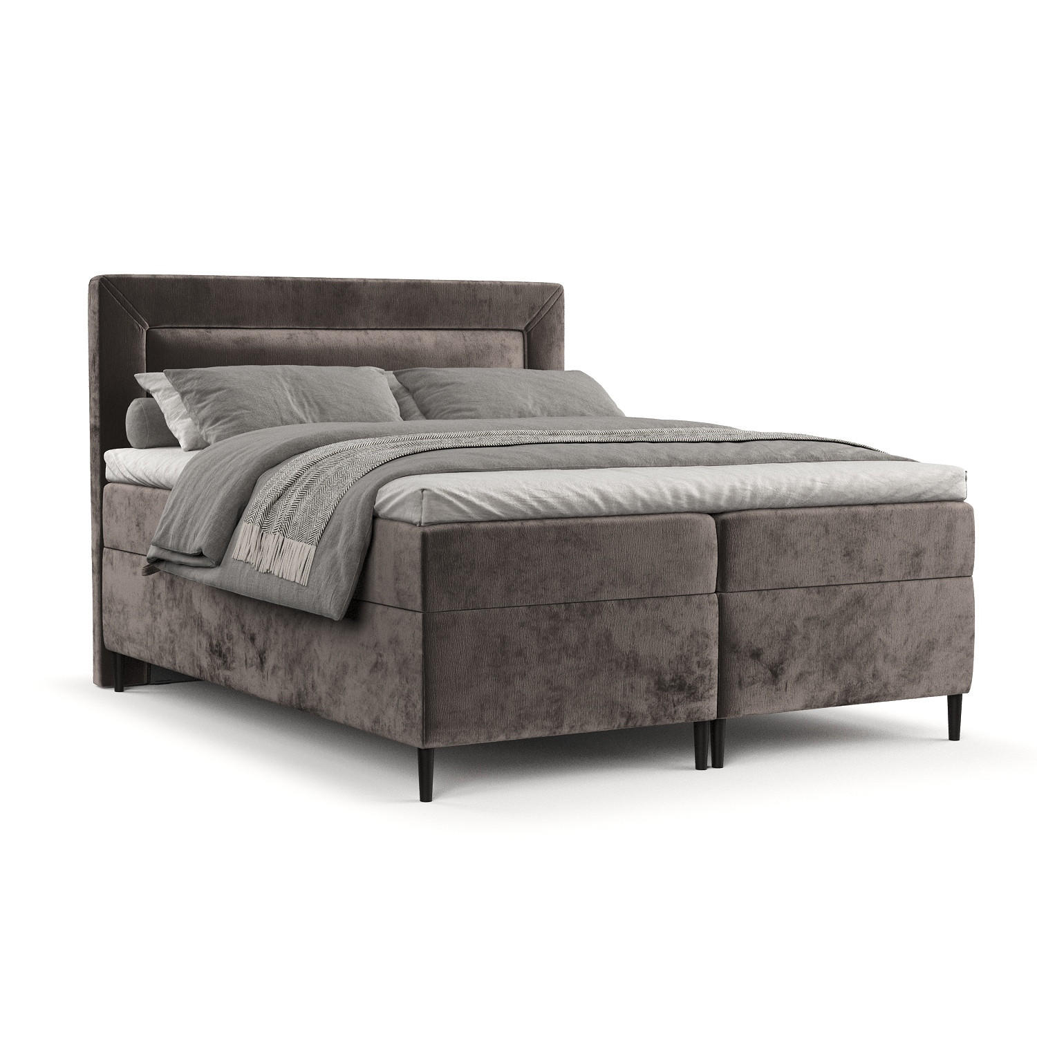 BOXBETT Noble Braun 140/200 cm - Schwarz/Braun, Holz/Holzwerkstoff (140/200cm) - Maison de Reve