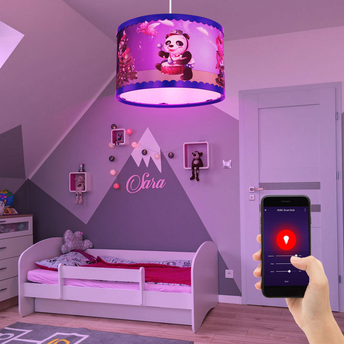 LED HÄNGELEUCHTE KUNGFU bunt Kunststoff - Multicolor, Kunststoff (28/28/120cm) - Globo Lighting