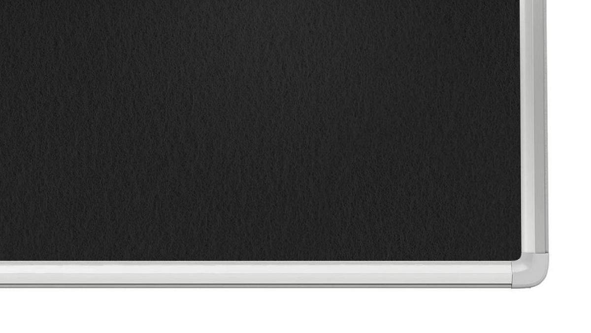 FILZTAFEL mit Alurahmen Schwarz 90x60 cm - Schwarz, Metall (90/60/1.6cm) - ALLboards