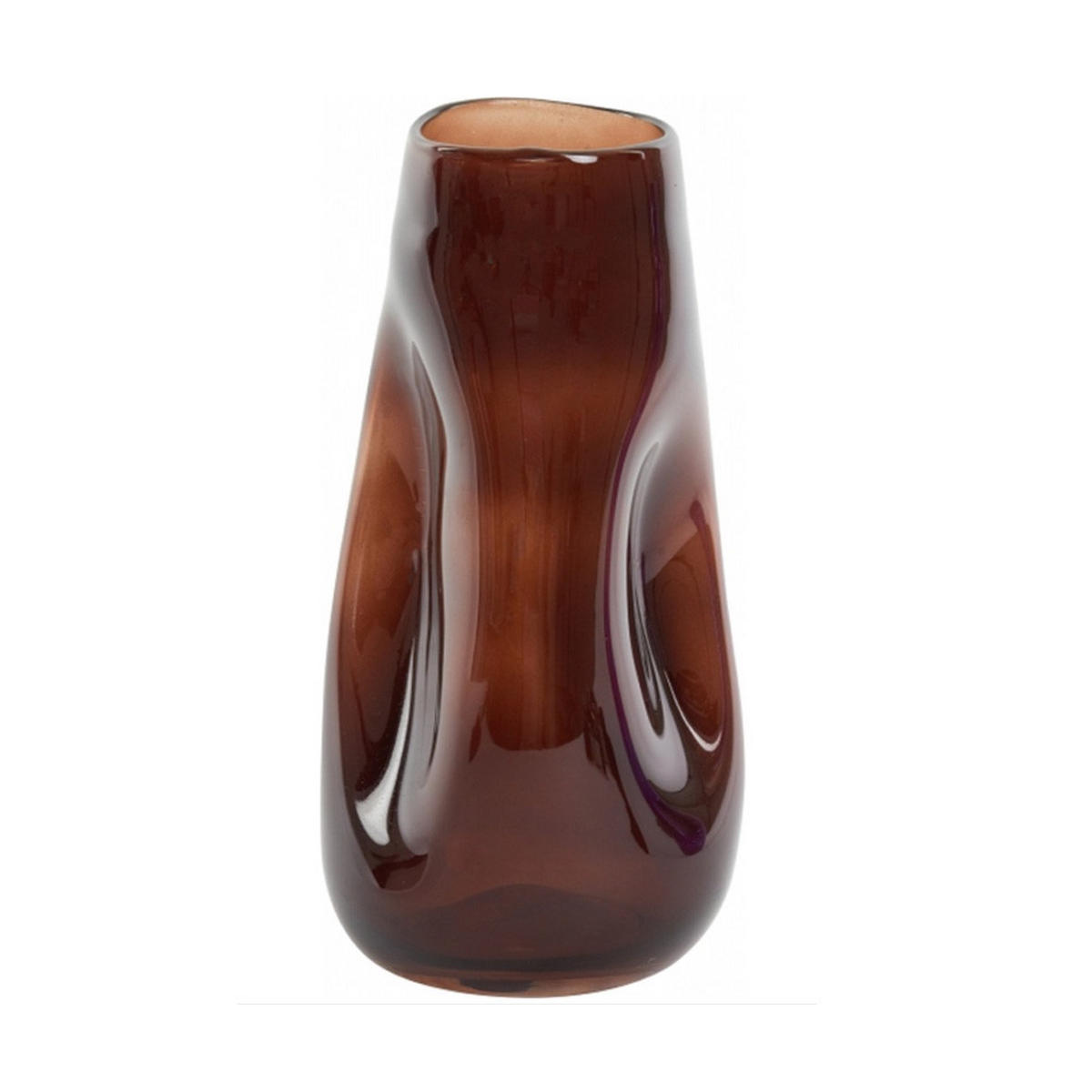 GLASVASE RANUA Ø15x30 cm, Glas, Metallic Braun - Braun, Glas (15/30cm) - Light & Living