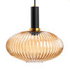 PENDELLEUCHTE Paris - Goldfarben/Bernsteinfarben, Glas/Metall (30/30/117cm) - kiki design