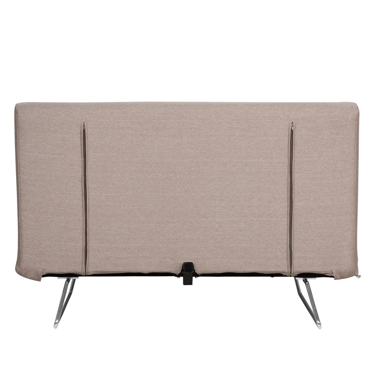 SCHLAFSOFA - Chromfarben/Beige, Textil/Metall (136/82/87cm) - home24