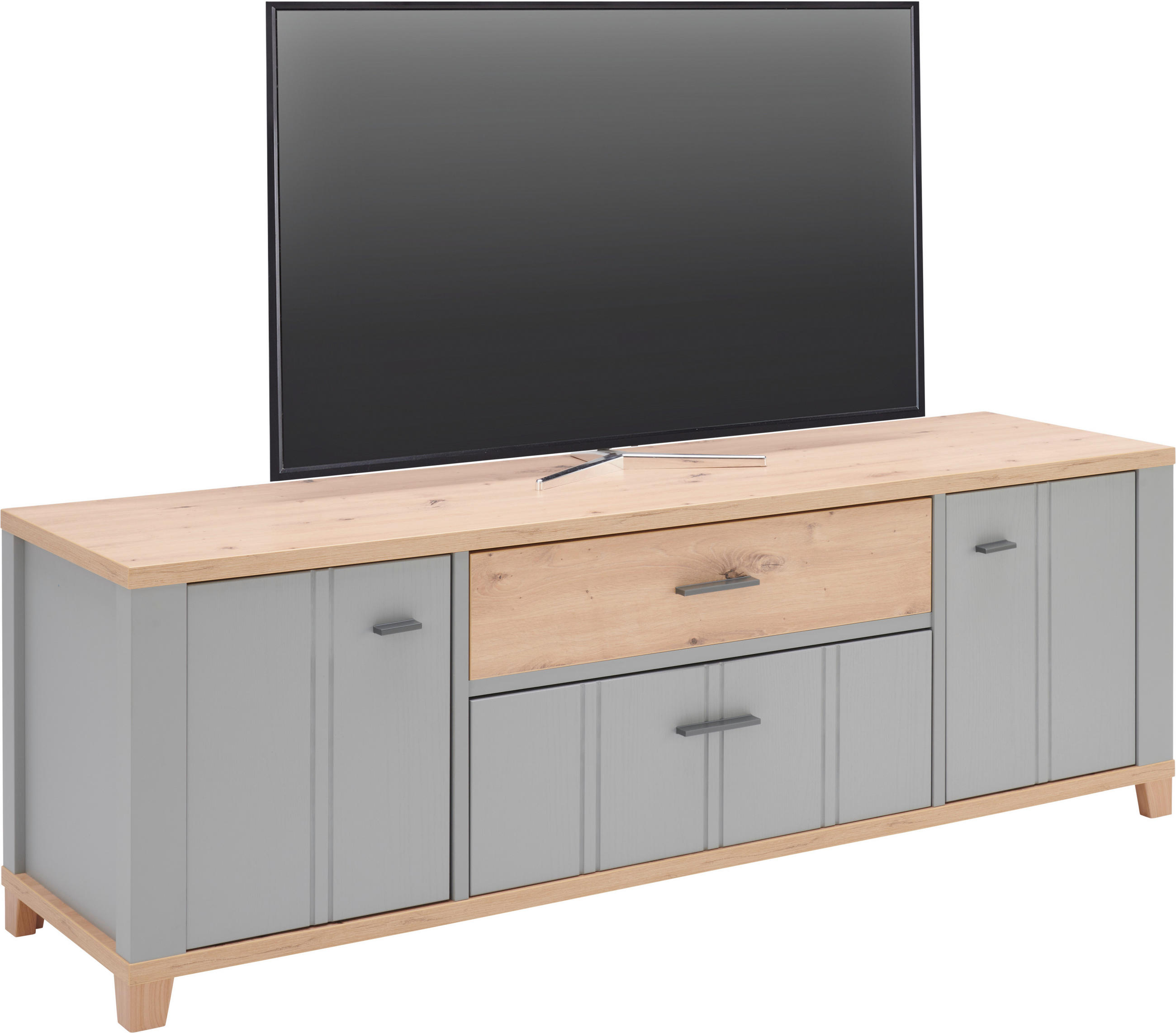 LOWBOARD  in 176/59/48 cm  - Graphitfarben/Eiche Artisan, Basics, Holzwerkstoff/Kunststoff (176/59/48cm) - Hom`in