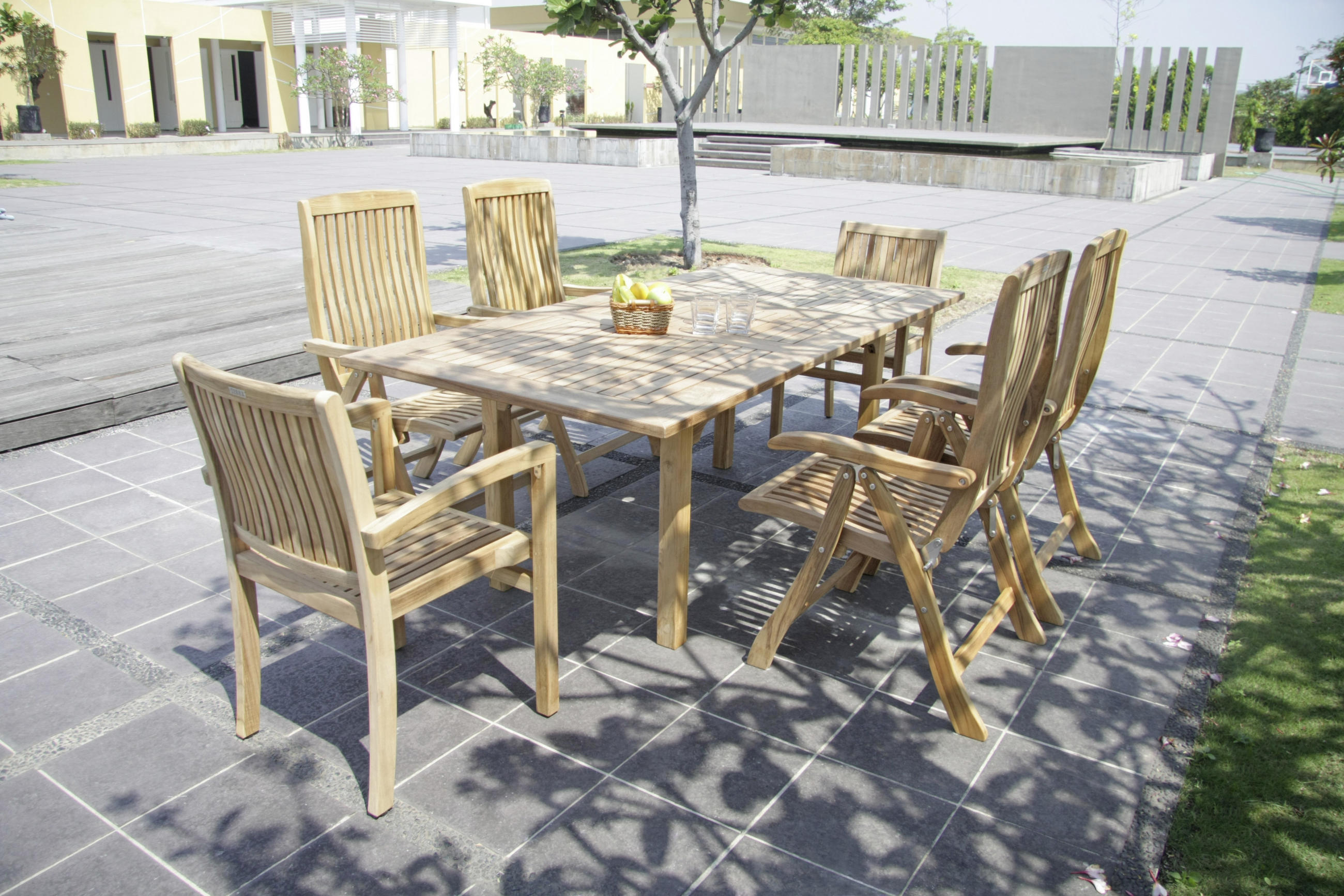 GARTENTISCH 160/210/100/75 cm Holz rechteckig  - Teakfarben, Basics, Holz (160/210/100/75cm) - Zebra 