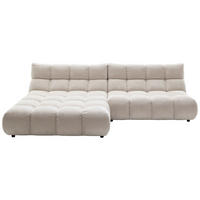 ECKSOFA Chenille Naturfarben  - Schwarz/Naturfarben, Design, Kunststoff/Textil (178/293cm) - Pure Home Lifestyle
