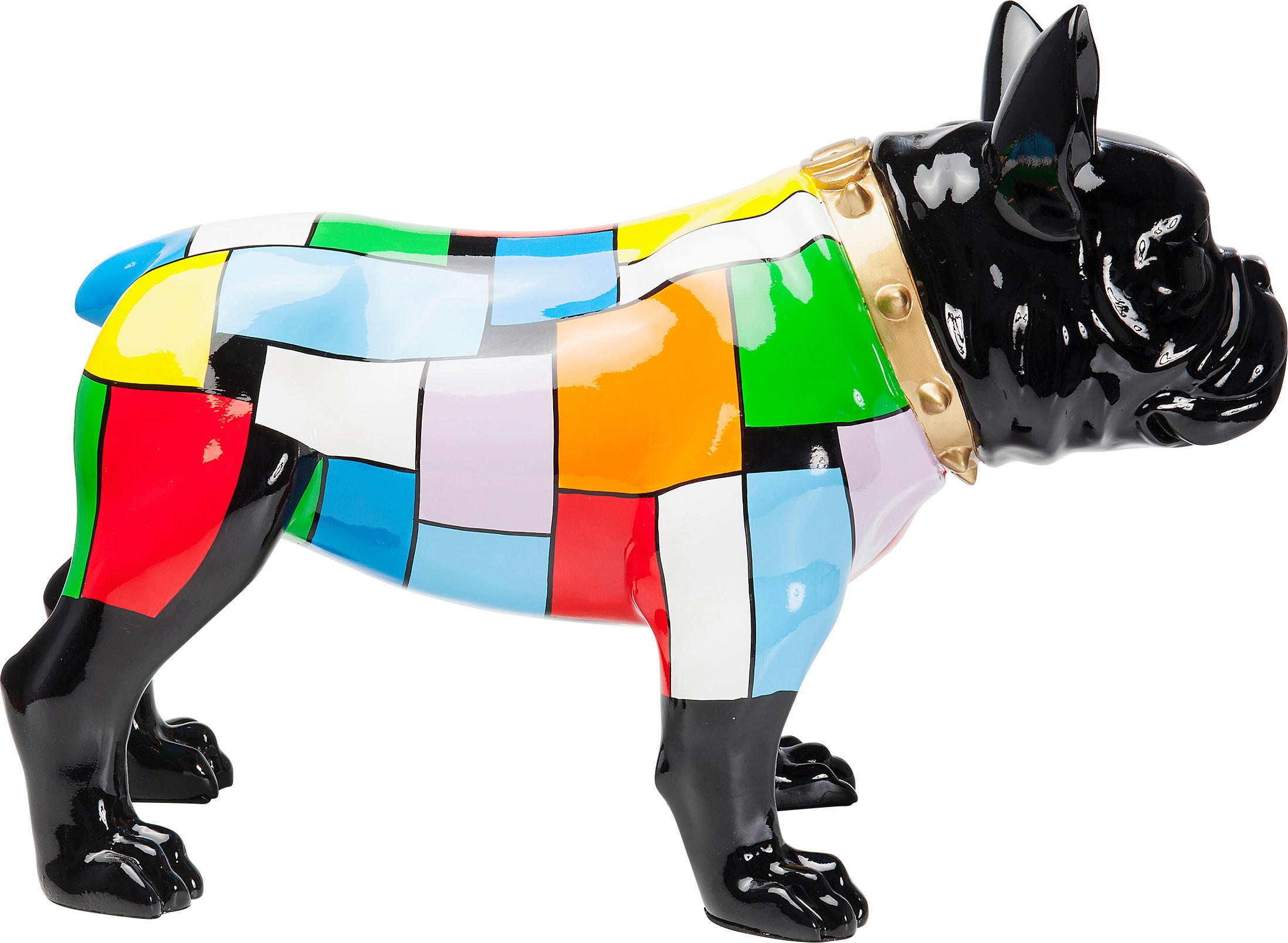 DEKOHUND - Blau/Goldfarben, Trend, Keramik (60/43/25cm) - Kare-Design