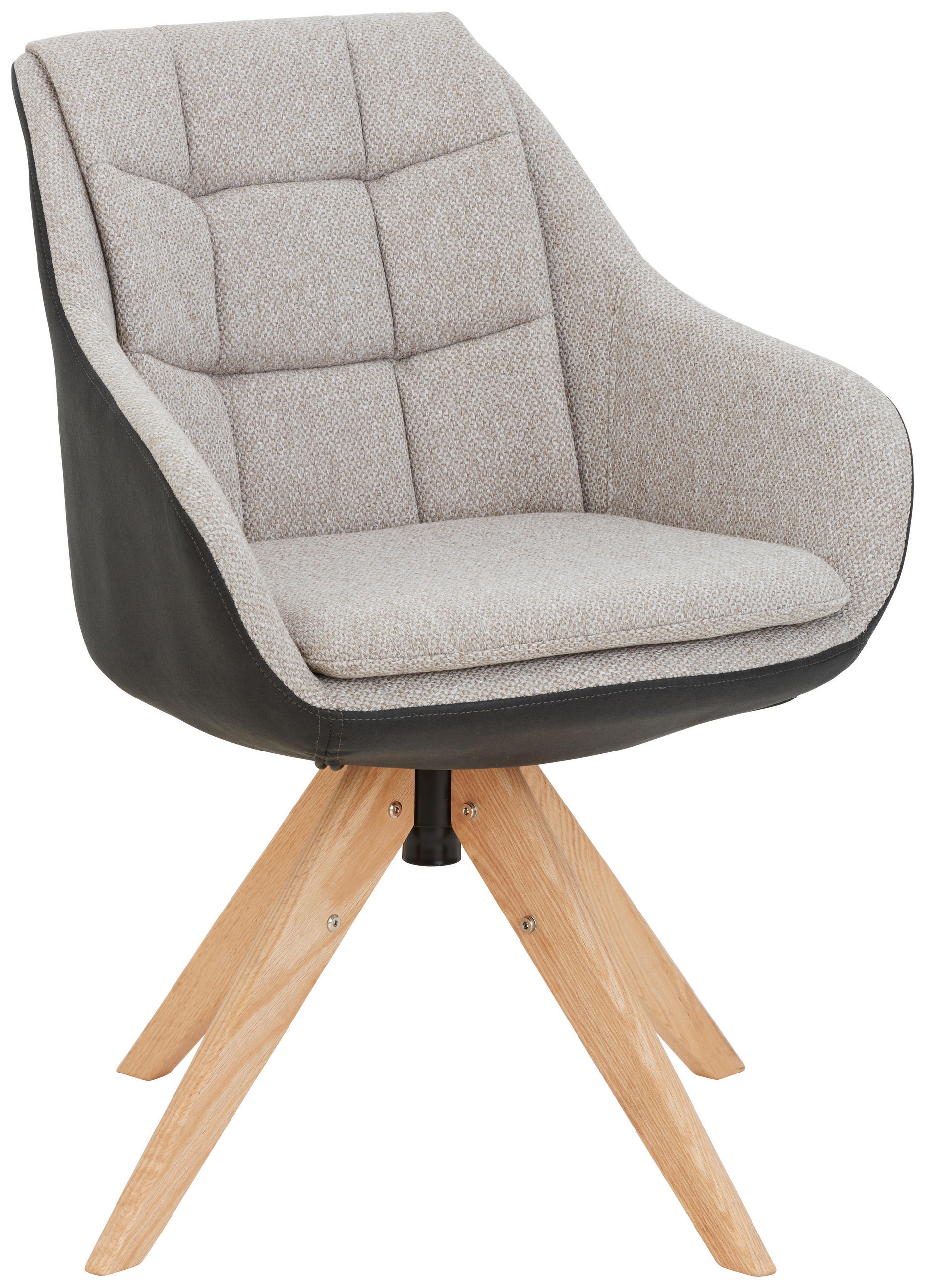 ARMLEHNSTUHL  Stoffauswahl, Sitzfläche 360° drehbar, inklusive Armlehnen, Gestellauswahl Webstoff, Mikrofaser  - Eichefarben/Anthrazit, KONVENTIONELL, Holz/Textil (57/83,5/60cm) - Landscape